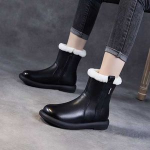 Botas de inverno neve feminina nova sola macia martin versátil estilo estrangeiro curto casual crianças fundo plano