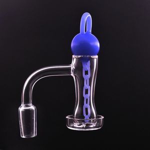 Cheapest Quartz Banger Nail Oil Burner with Glass Marble Chains Cap 10mm 14mm 18mm Male Female Smoking Pipe for Dab Rig Bong Dhl Free