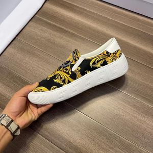 tênis me slip on sapato 100% couro real com estampa de designer Sapatos para dirigir