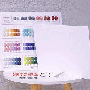 Nail Practice Display 1 set Acrylic 24/48/60/88/96 Color Slots DIY Nail Display Shelf Gel UV Polish Chart Card For Nail Salon Manicure Practice Tool 231030