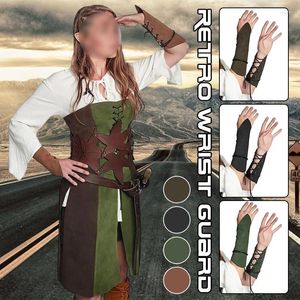 Zapasy imprezy Viking Knight Stray Straż Średniowieczne skórzane renesansowe ramię Handguard Holding Strzelanie do retro Cosplay Akcesoria