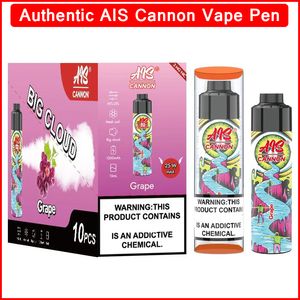 Big Cloud Disposable E Cigarettes AIS Cannon Disposable Vape Pen Airflow Mesh Coil Vape Bar 15ml Vape 1200mAh Rechargeable Battery Vaporizers 6000 Puffs