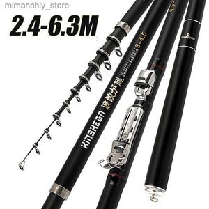 Boat Fishing Rods Telescopic Portable Rotary Rocky Fishing as2.7M 3.6M 4.5M 5.4M 6.3M Fishing Rod Travel Sea Boat Rock Fishing Rod Carp Rod Q231031