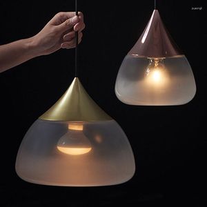 Lâmpadas pendentes pós-moderno designer luzes de vidro sala de jantar sala de estar cozinha pendurado lâmpada simples hanglamp decoração de casa luminárias