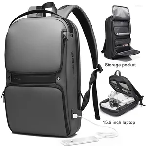 حقيبة ظهر BANGE Original تصميم فريد من نوعه متعدد الطبقات حقائب الظهر التجارية للرجال مراهق USB الشحنة الخارجية 15.6 كمبيوتر محمول ترافال