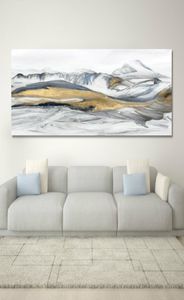 Pintura a óleo de paisagem abstrata moderna, montanhas chinesas, posteres, impressões, arte decorativa de parede, imagens, sala de estar, quarto, casa de6334595