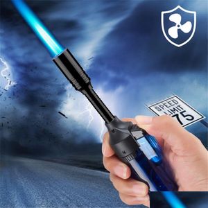 Lighters 360 Degree Rotation Torch Lighter Jet Flame Butane Gas Turbo Windproof Refillable Ignition Gun Outdoor Cam Bbq Tool Drop De Dhwiv