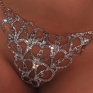Sexy Körperkette Strass Tanga Bikini Schmuck für Frauen Herz Körperkette Kristall Unterwäsche Bauch Taille Jewelry222w