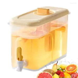 Garrafas de armazenamento dispensador de bebidas com torneira 4l chaleira de bebida para balde de geladeira recipiente de água fria suco gelado