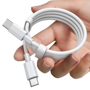 1M 2M Quick Charging PD USB C to USB-C Type c Cable Cord Line For Samsung S20 S22 S23 Note 20 Xiaomi Huawei Android phone White Color