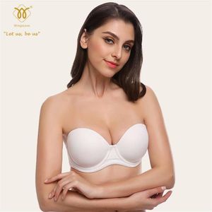 Bras WingsLove Womens Strapless Full Figure Bra Underwire Multiway Contour Plus Size Red Carpet282Q