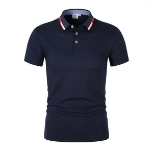 Men's Polos 2023 Summer Polo Shirt Casual Collar Baseball T-shirt Short Sleeve Fashion Youth Office Business