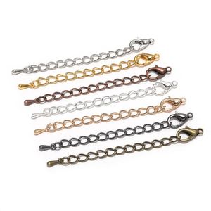 10/20pcs 5/7cm Lobster Clasps Connector With Tone Extended Extension Tail Chain Water Drop Necklace For Jewelry Making Findings Jewelry MakingJewelry Findings