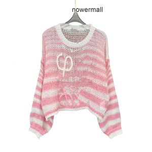 Und neuer Lowewe Früher Lowe Jacquard Loewees Mohair Pullover Loeewe Herbst Designer 3D Hoodie Blau Original Weiß Gestreifter Qualitäts Hohlpullover Mohair Damen Kn LGBO