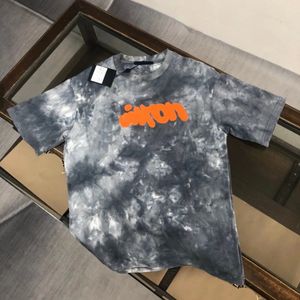 23SS Yeni En İyi Tasarımcı Lüks Pop Moda Yüksek Street Base Style Pamuk Pamuklu T-Shirt Kısa Kollu Erkekler ve Kadınlar İçin Yazı