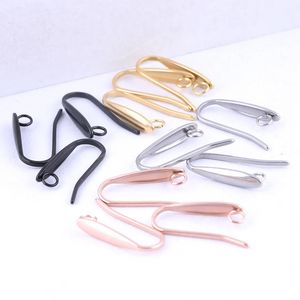 40pcs Hypoallergenic Earrings Hooks Stainless Steel Diy Rose Gold Plated Black Ear Wire For Earring Jewelry Making Components Jewelry MakingJewelry Findings