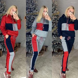 Women's Two Piece Pants Spring Autumn Women Sports And Leisure Suit Sportswear Jogging Female Hoodie Sweatshirt 2 Set Outfits