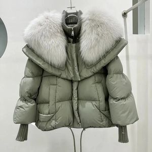 Winter Designer Down Coat Pelzkragen schwarze Jacken Frau Kurzbrotparka Mantel 231031