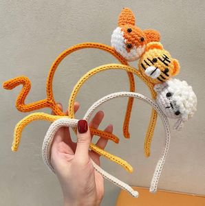 Tricotado 3D Animais Cabelo Hoop Crochet Engraçado Bonito Tiara Vestir-se para Shrek Festas de Halloween Cosplay