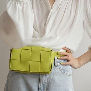 Waist Bags 2022 Designer Fanny Pack Women Bag Real Cow Leather Crossbody Belt Purse Weave Packs Chest Phone222S