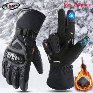 Rowerowe rękawiczki aktualizacja Suomy Winter Warm Wodoodporne motocykl Waterproof Windproof Guantes Moto Luvas Touch Screen Motosiklet Eldiveni 231031