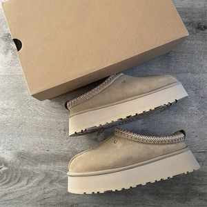 Tazz Pantoffeln für Frauen Senf Saatgut Purpers Klassische Pelz Tasman Plattform Mini Snow Booties mit Box