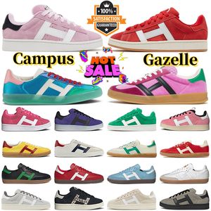 Originals Campus 00s Gazelle Повседневная обувь для мужчин и женщин OG Shoe Pink Veet White Gum Collegiate Green Real Red Мужские женские дизайнерские туфли на открытом воздухе