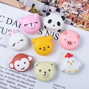 20pcs Lovely Animal Pig Rabbit Panda Monkey Resin Components Crafts Hair Bow Flatback Cabochons Scrapbooking DIY Accessories Embel229e