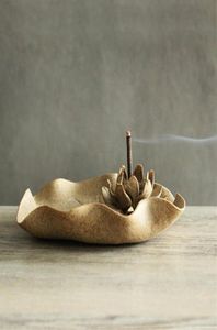 Handmade Stick Incense Holder Lotus Flower Incense Burner Jingdezhen Aromatherapy Censer Gifts Crafts Home Decoration274b1442516