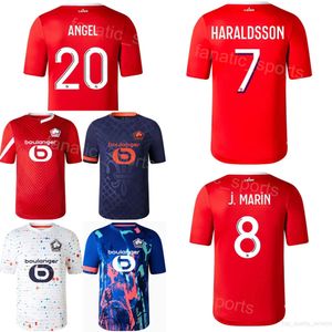 FC Soccer 30 maglie Lucas Chevalier 2023-24 Club 21 Benjamin Andre 8 Angel Gomes 10 Remy Cabella 12 Yusuf Yazici 9 Jonathan David 18 DIAKITE 15 YORO Kit maglia da calcio