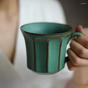 Tassen Japanische Keramik Retro Kaffeetasse Einfache Büro Nachmittag Teetasse Kreative Grobe Keramik Frühstück Milch Tasse Trinkgeschirr Geschenk