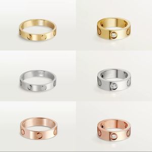 Womens Ring Designer Love Diamond Ring Fashion Band Rose Gold Silver Färg Luxury Rings Fashionable Promise Bague Simple Size 5-11 ZB010