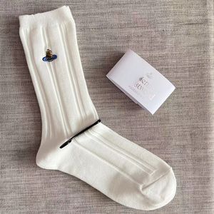 Satürn Nakış Çorapları Pamuk Strip Siyah ve Beyaz Düz Renk Basit Çok Yönlü Temel Kadınların