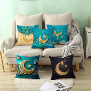 Dekoracja imprezy 2023 Eid Mubarak Decor Ramadan Pillow Case Cushion Couse Cover Throw Home Pillowcover
