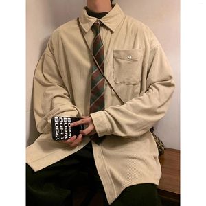 Camisas casuais masculinas outono moda oversized solto topos único breasted veludo macio casaco casaco legal meninos camisa de impressão sólida