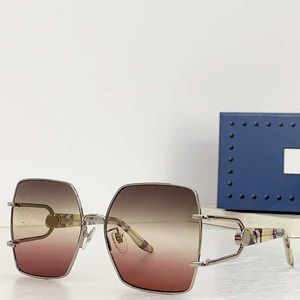 Rechteckige Damen-Designer-Sonnenbrille GG1564SA, extra große Metall-Sonnenbrille mit feinem Rahmen, Damen-Metall-Sonnenbrille, U-förmige Beine, modische Brillen, Top-Qualität