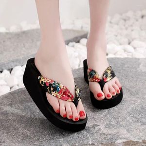 Slippers M74 Net Red Women's Sandals And Small Height Non-slip Flip-flops Slope Heel Students Summer