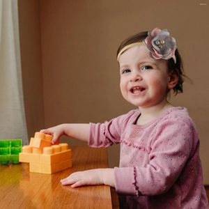 Bandanas 10 pçs faixas de cabelo do bebê crianças flor bandana criança sem traço laços menina acessórios coroa tecido bebês