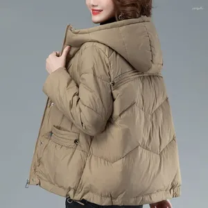 Mulheres Trench Coats Inverno Mulheres Quentes Grosso Sobretudo Com Capuz Parkas Outwear Snow Wear Jaqueta Solta-Encaixe Algodão Acolchoado Casaco Casual T249