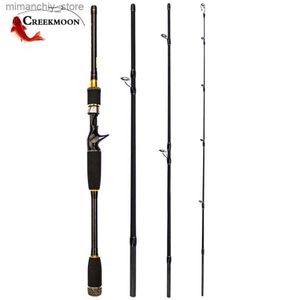 Canne da pesca per barche Canna da pesca portatile a 4 sezioni Canna da pesca per spinning/casting leggera in fibra di carbonio Asta per pesce mandarino deformata 10-25 g Peso esca 1,8 M-3 M Q231031