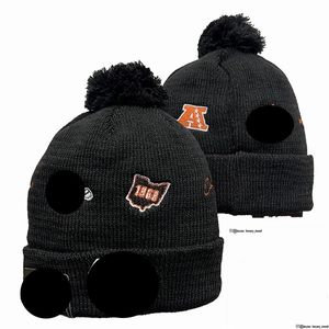 Cincinnati''Bengals''Bobble Hats Baseball Ball Caps 2023-24 Projektant mody Bucket Hat Chunky Knit Faux PO Beanie '' Christmas Hat