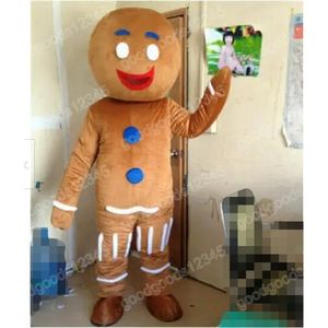 Noel Gingerbread Man Maskot Kostümleri Cadılar Bayramı Fantezi Parti Elbise Erkek Kadın Karikatür Karakter Karnavalı Xmas Reklam Doğum Günü Partisi Kıyafet