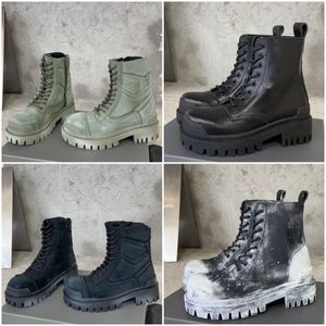 Combat Strike Boots Autumn and Winter Styles Designer Lovers Boots Classics Retro Men Women High Knight Boots Fashion Boots Cowboy Boots Storlek 35-45