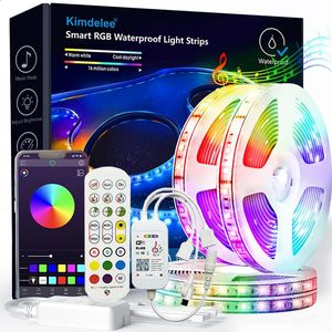 Other Event Party Supplies LED Strip Light for Room DC 24v 10m 20m 30m 40m 50m Bluetooth WIFI Color 5050RGB USB Tape Decoration Christmas Neon Light 231030