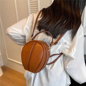 Backpack Toptrends Ball Sape Women's Mini Backpack 2023 Luxury Designer Women's Bag PU Women's Cross Bagstylishhandbagsstore