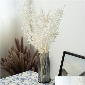 Decorative Flowers Wreaths 50G Dried Preserved Ruscus Diy Floral Decoration Dry Gypsophile Flower Bouquet For Home Wedding Drop Del Dhp4T