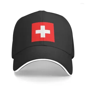 男性のためのスイスの野球帽のベレー帽のパーソナライズされた旗調整可能なお父さんの帽子スポーツ