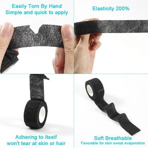 Självhäftande elastisk bandage sporttatuering andningsbar sammanhängande kinesiologi tejp wrap elastoplast för skada finger handleds ankel sport säkerhetelastoplast