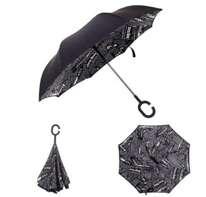 Автомобильный зонт специального дизайна, перевернутые зонты с ручкой, двухслойный, наизнанку, ветрозащитный, пляжный, обратный складной, солнечный, дождливый, зонт 6362318