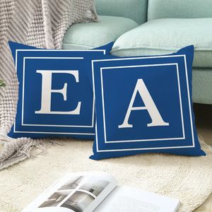 Pillow Letter Alphabet Printed Grey Pillowcase Decorative Pillows Cushion cover Use For Home Sofa Car Office Almofadas Cojines 45x45cm 231031